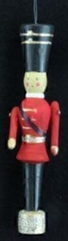 Wooden toy store soldier christmas ornaments